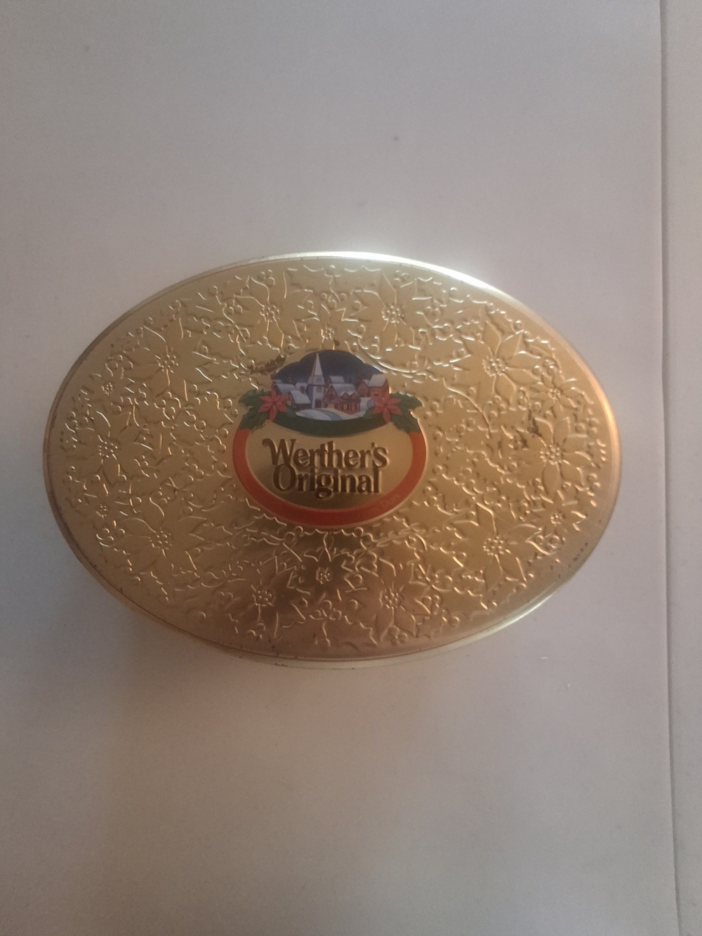 Gold Decorative Tin - Cream/Gold